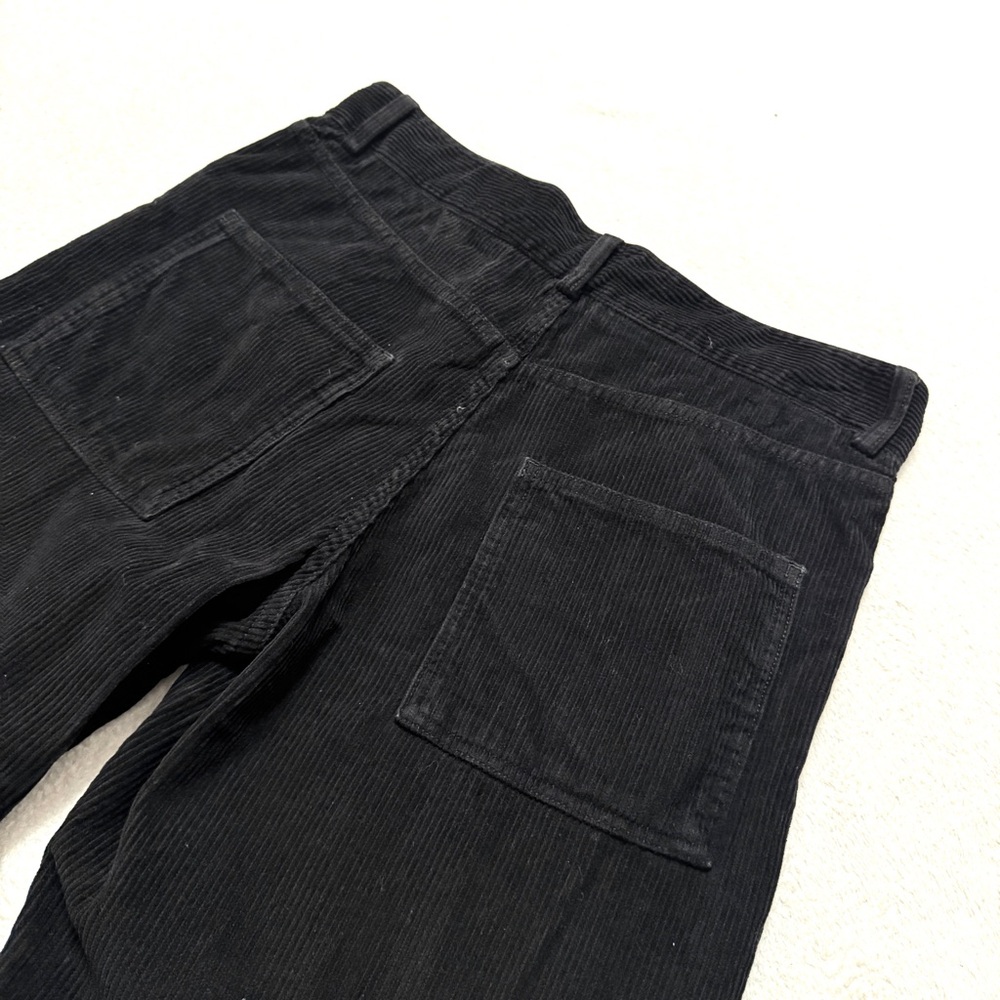 Baserange sz M Tajo Corduroy Pants Black Organic Cotton High Waist Straight - Picture 6 of 12